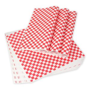 Red checkered paper sheets
